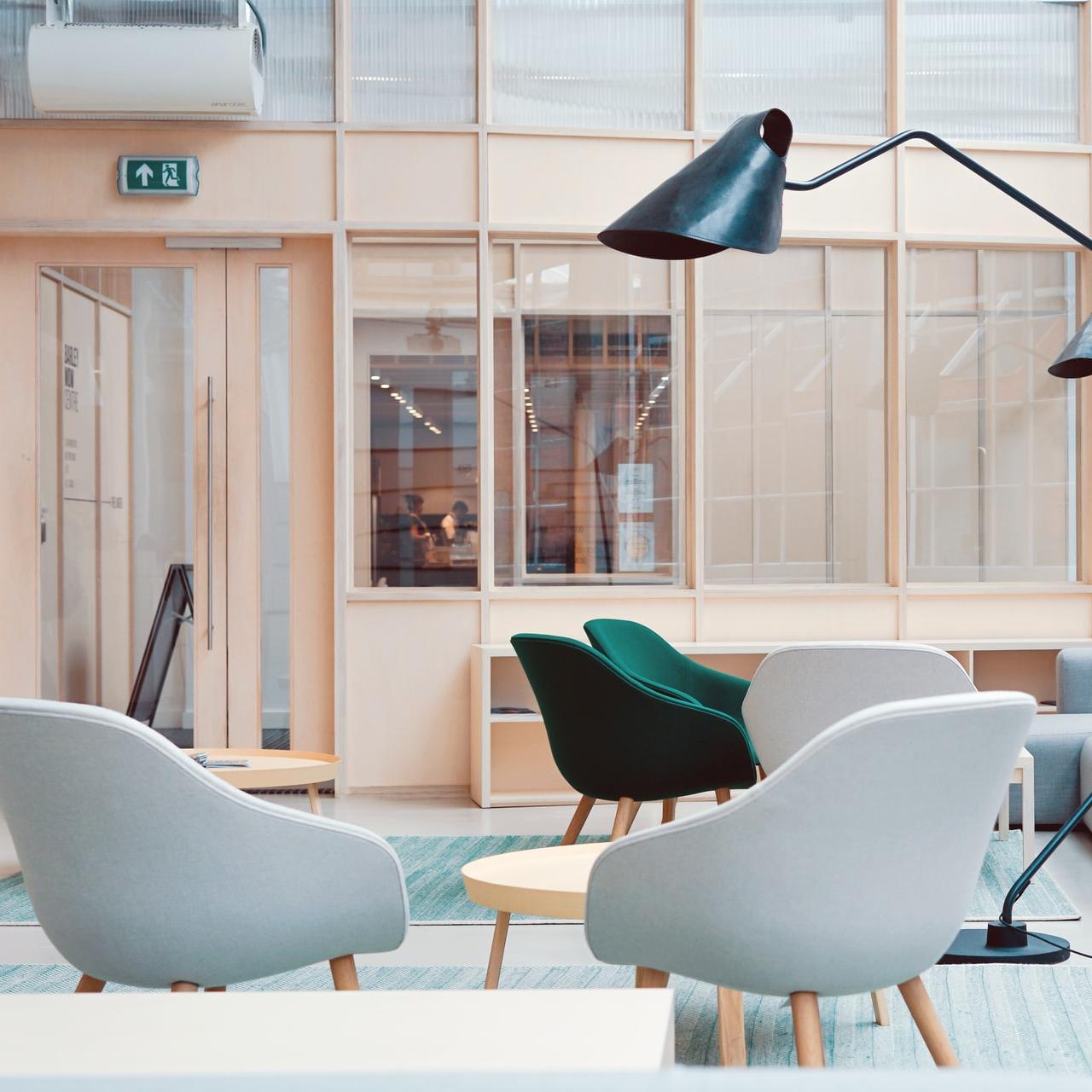 black floor lamp on living room sofa